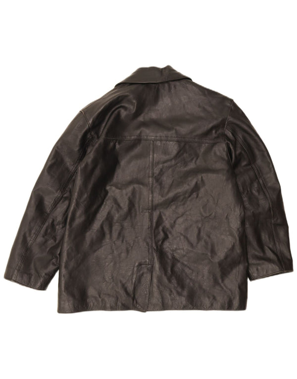Lavorazione Artigiana Chaqueta Blazer de 3 Botones para Mujer UK 44 Mediano Negro