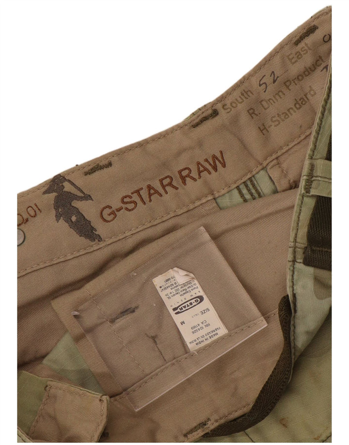 G-STAR Bermudas Cargo para Hombre Medium W34 Khaki Camuflaje Algodón