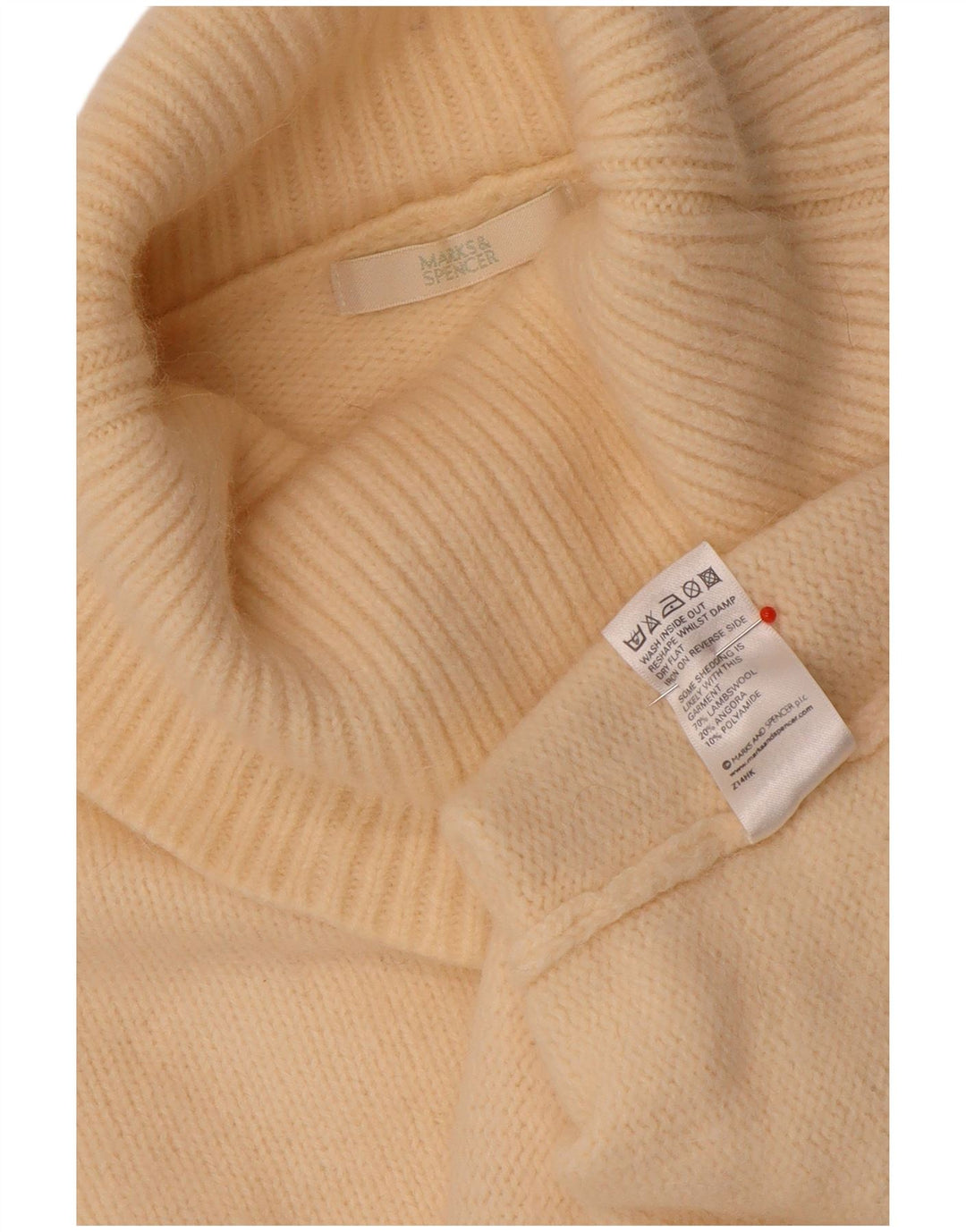 Marks & Spencer Suéter tipo jersey con cuello vuelto para mujer Reino Unido 42 Medio Beige Floral