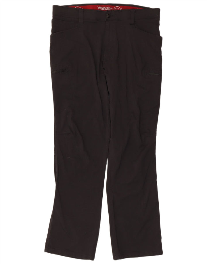 WRANGLER Pantalón cargo recto para hombre W36 L32 Nylon negro