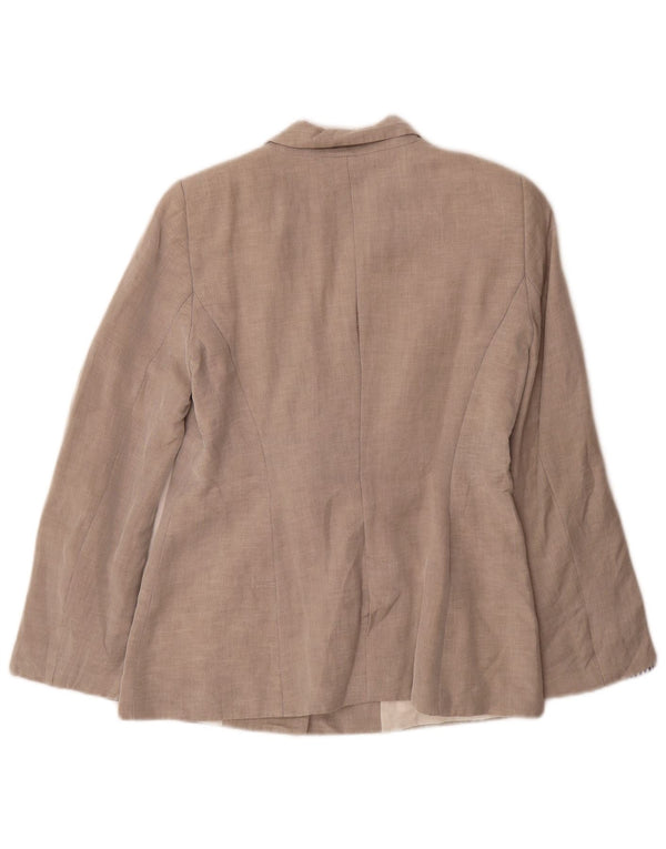 Zara Chaqueta Blazer De 1 Botón para Mujer UK 42 Gris Medio
