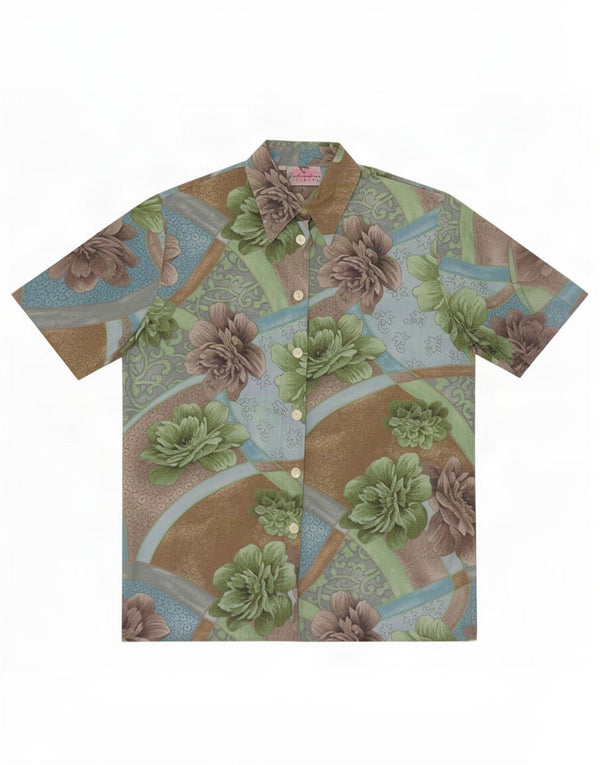 Vintage mujer camisa Reino Unido 18 XL multicolor floral