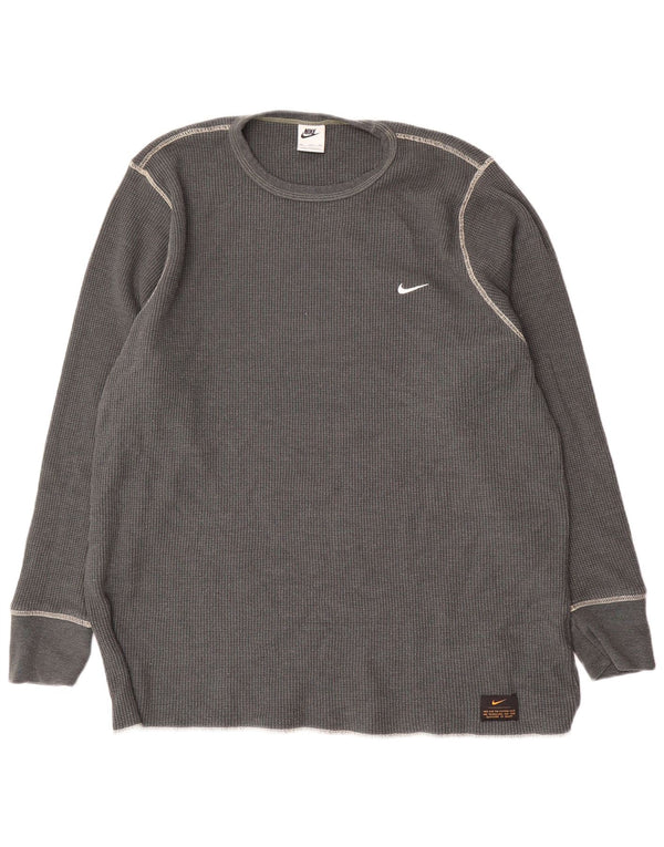 Nike - Camiseta de manga larga para hombre, talla 3XL, algodón gris