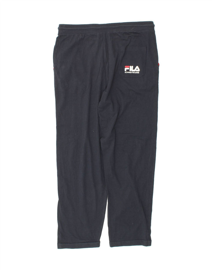 FILA Mens Tracksuit Trousers Large  Navy Blue Cotton Vintage Fila and Second-Hand Fila from Messina Hembry 
