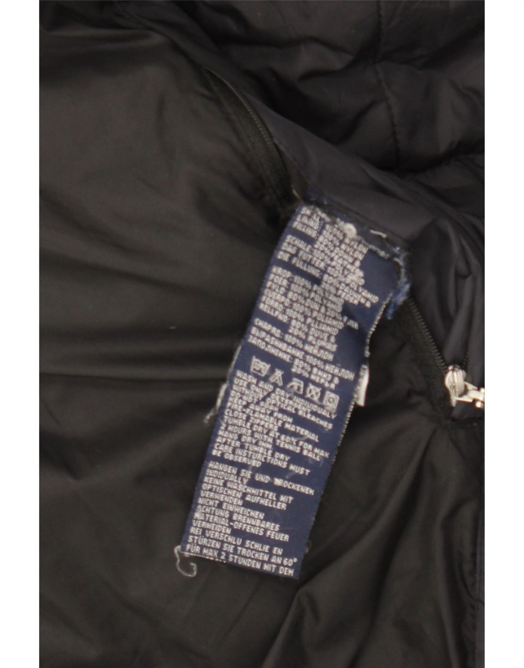 Sergio Tacchini Abrigo acolchado para mujer UK 44 Medium Black Nylon