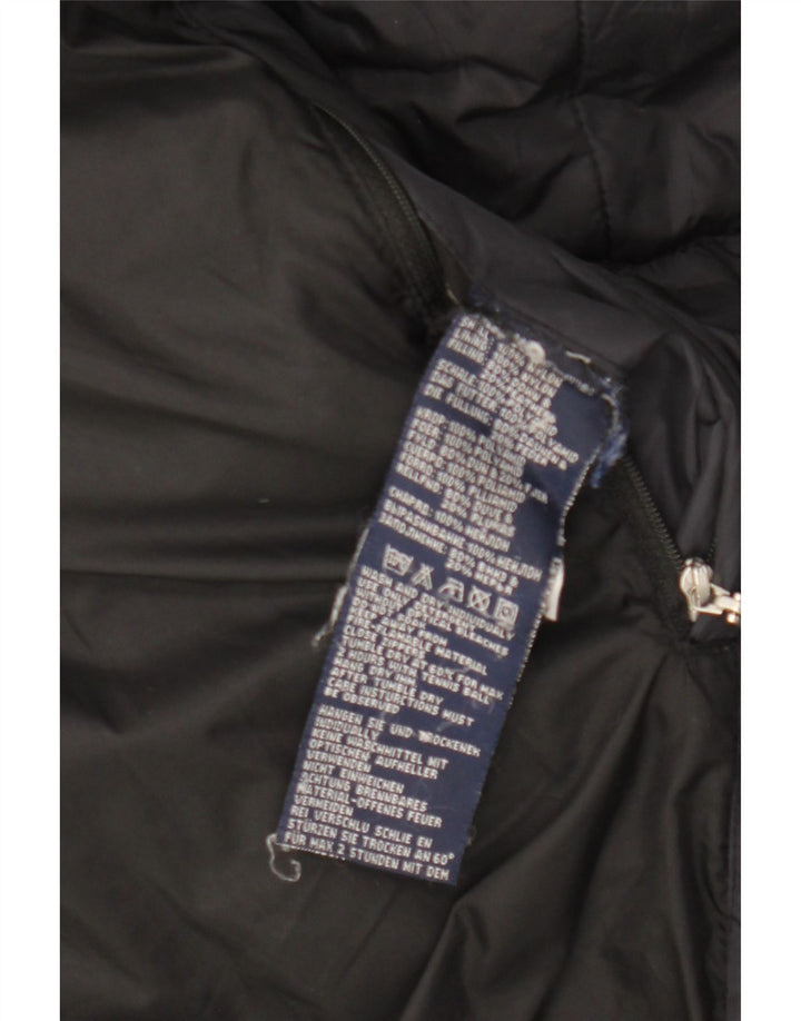 Sergio Tacchini Abrigo acolchado para mujer UK 44 Medium Black Nylon