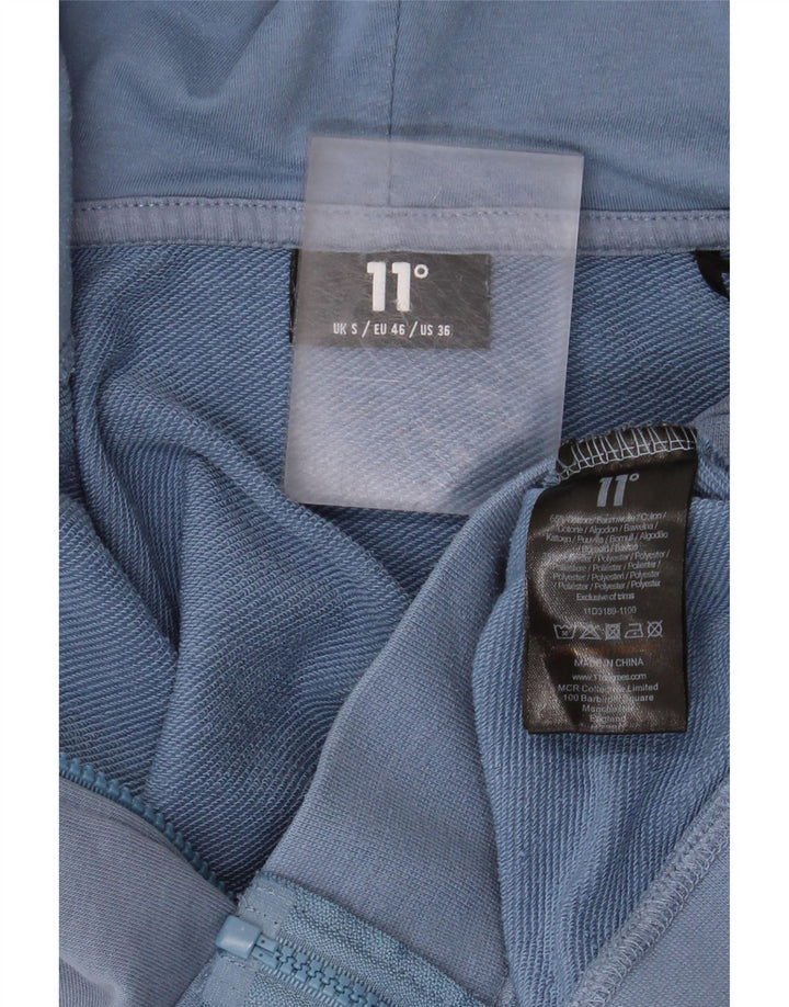 ELEVEN DEGREES Suéter con capucha y cremallera para hombre Pequeño Algodón azul