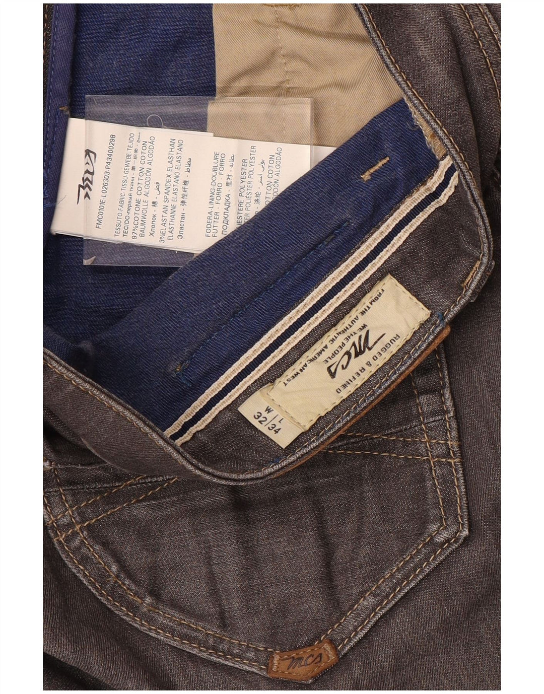Vaqueros rectos Marlboro Classics para hombre W32 L29 Gris
