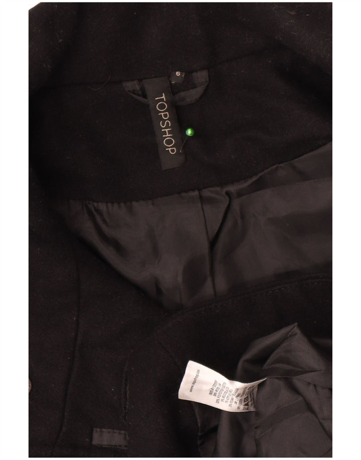 Topshop Chaquetón extragrande para mujer UK 6 XS Poliéster negro