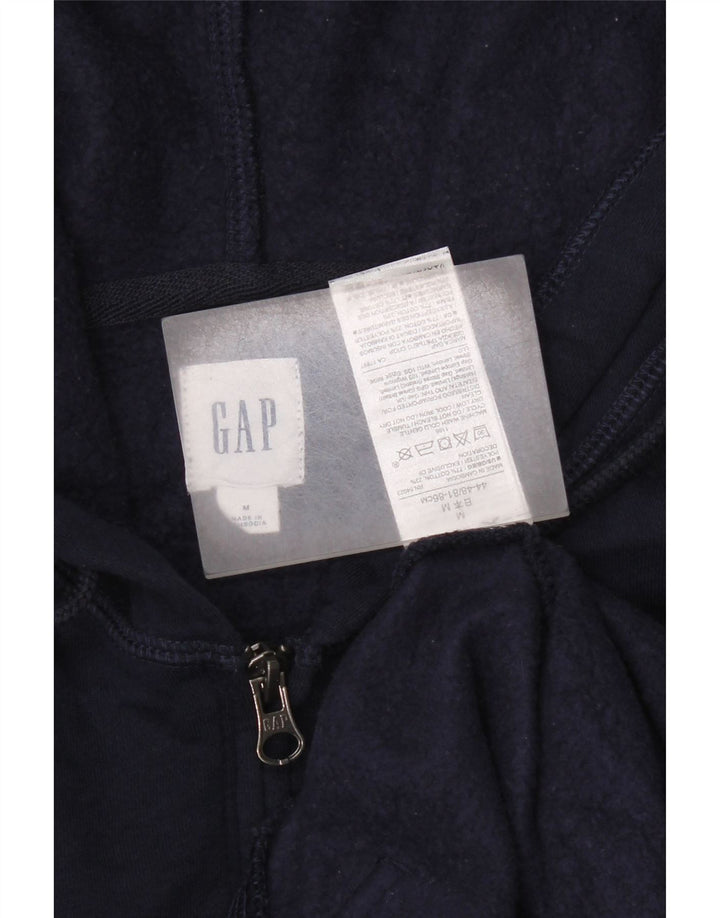 Gap Sudadera con capucha y cremallera gráfica para hombre Algodón azul marino mediano