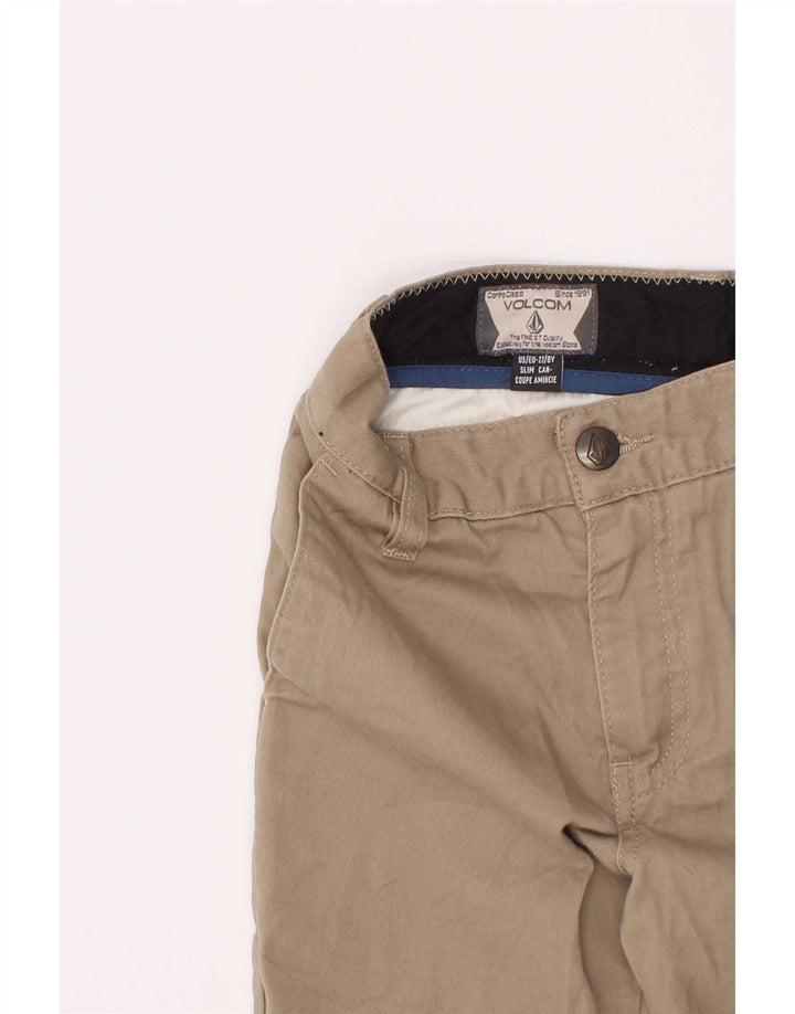 Volcom Pantalones cortos chinos para niños 7-8 años W22 Algodón beige