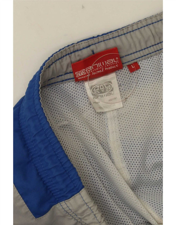 Bañador con estampado de animales para hombre, talla grande, color azul, poliéster