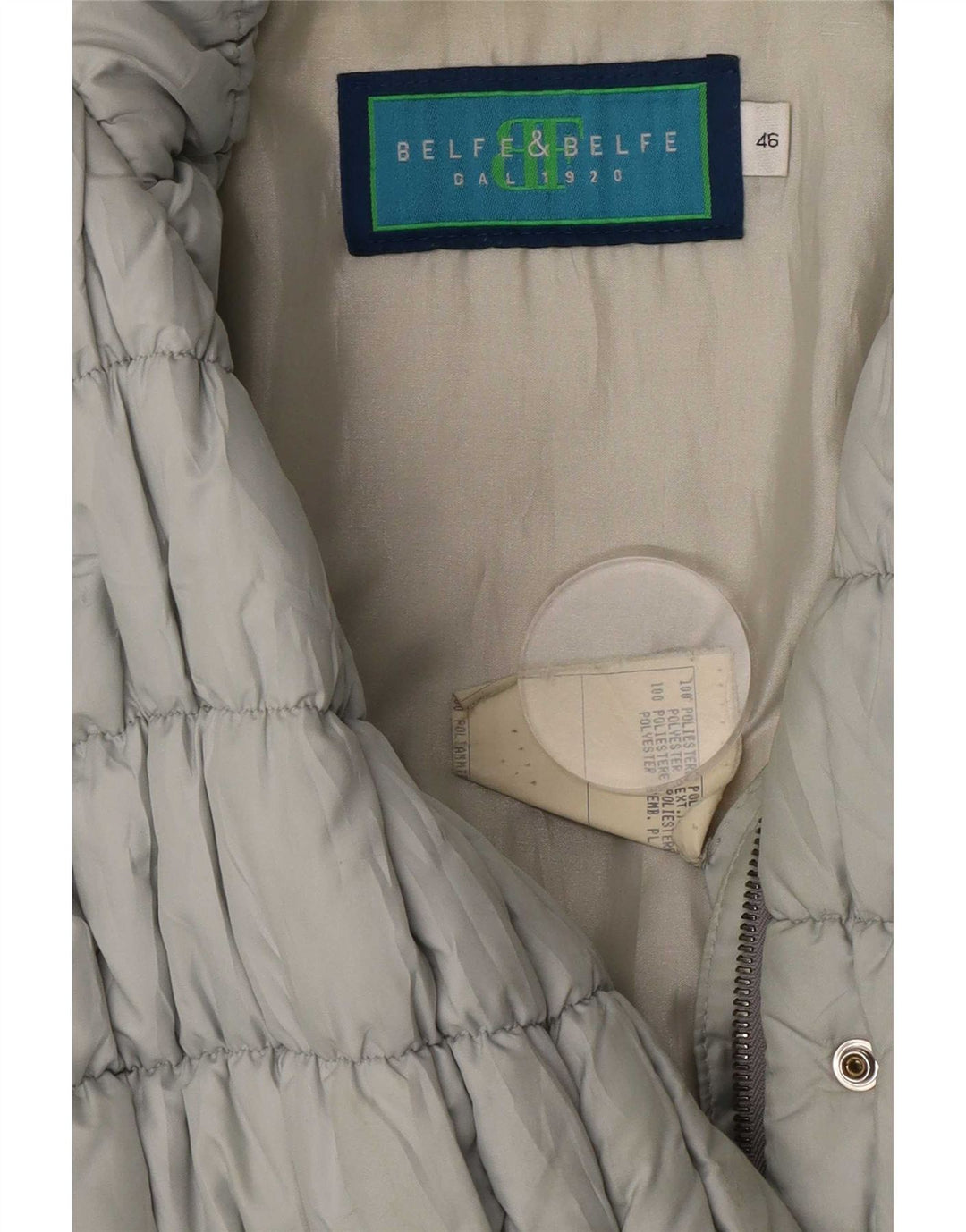 Belfe & Belfe Chaqueta Acolchada Mujer IT 46 Grande Gris Poliéster