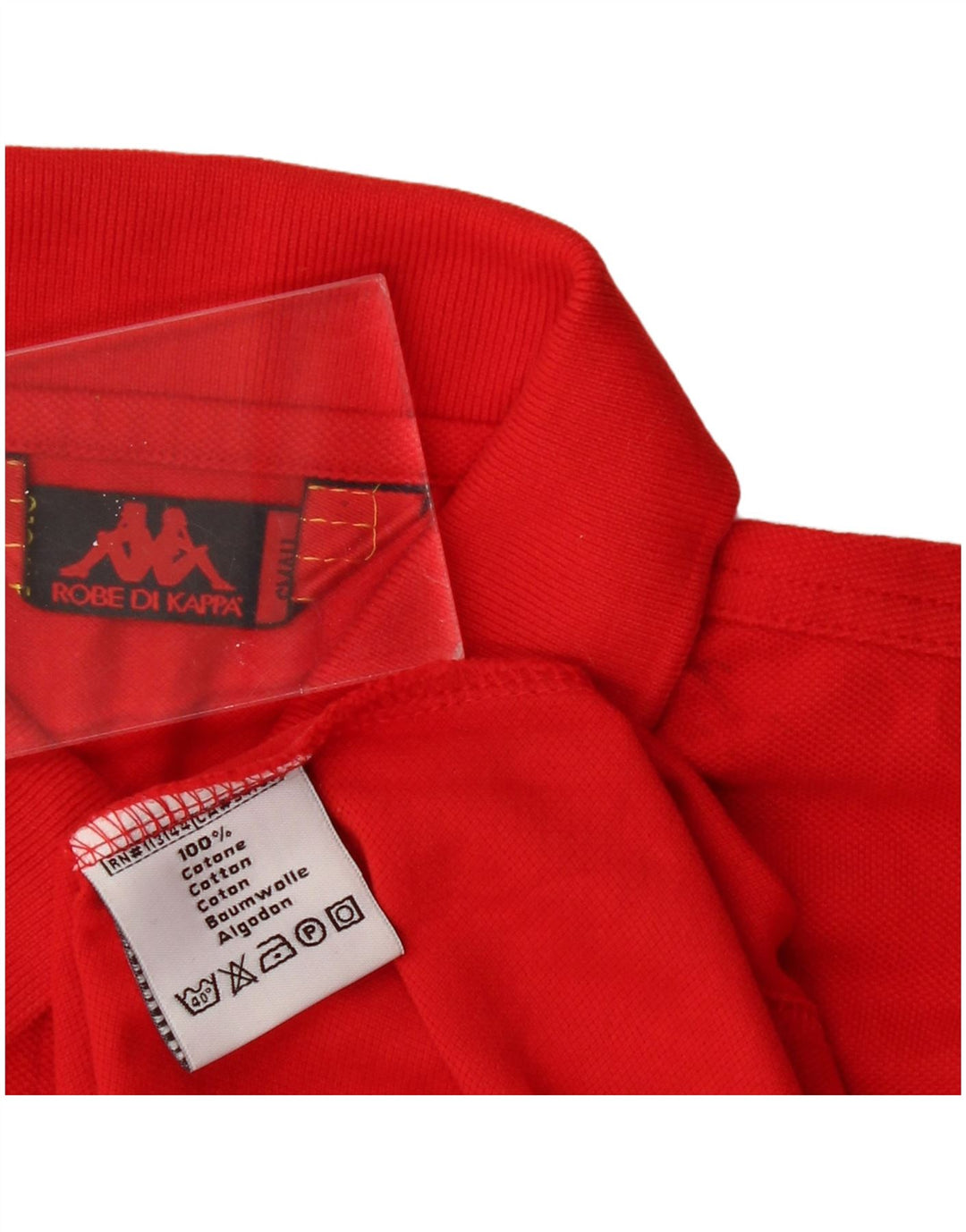 KAPPA Polo para mujer UK 10 Small Red Cotton