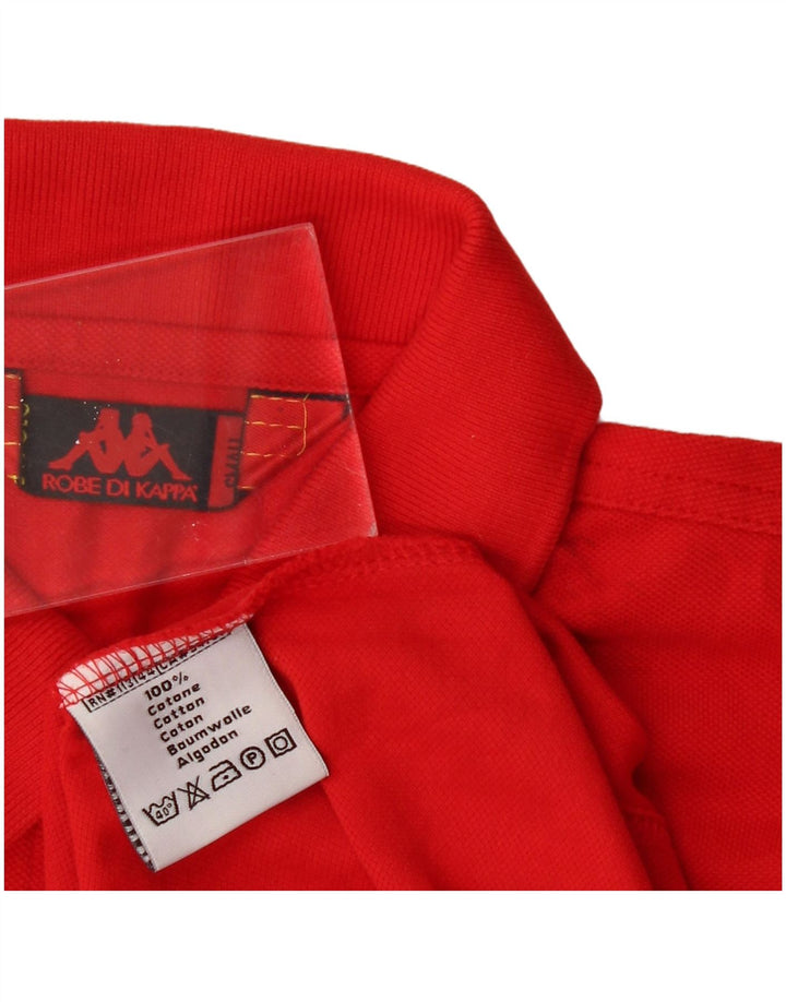 KAPPA Polo para mujer UK 10 Small Red Cotton