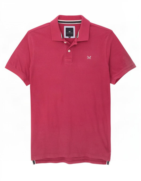 Crew Clothing Polo para hombre Algodón burdeos medio