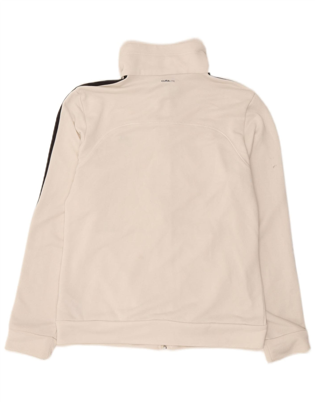 Adidas Mujer Climalite Chándal Top Chaqueta Reino Unido 12/14 Mediano Blanco