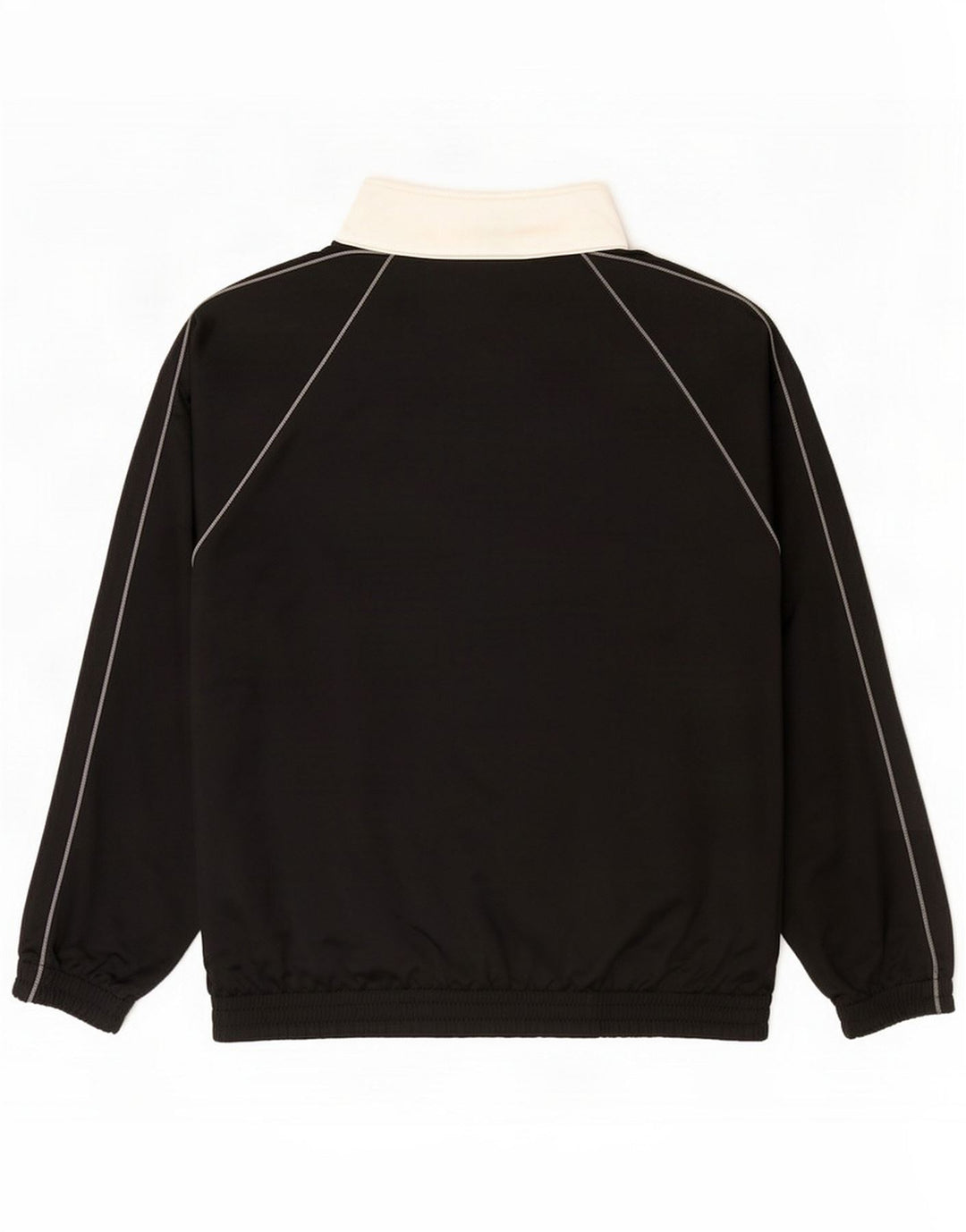Chaqueta superior de chándal con gráfico Reebok para hombre, poliéster con bloques de color negro grande