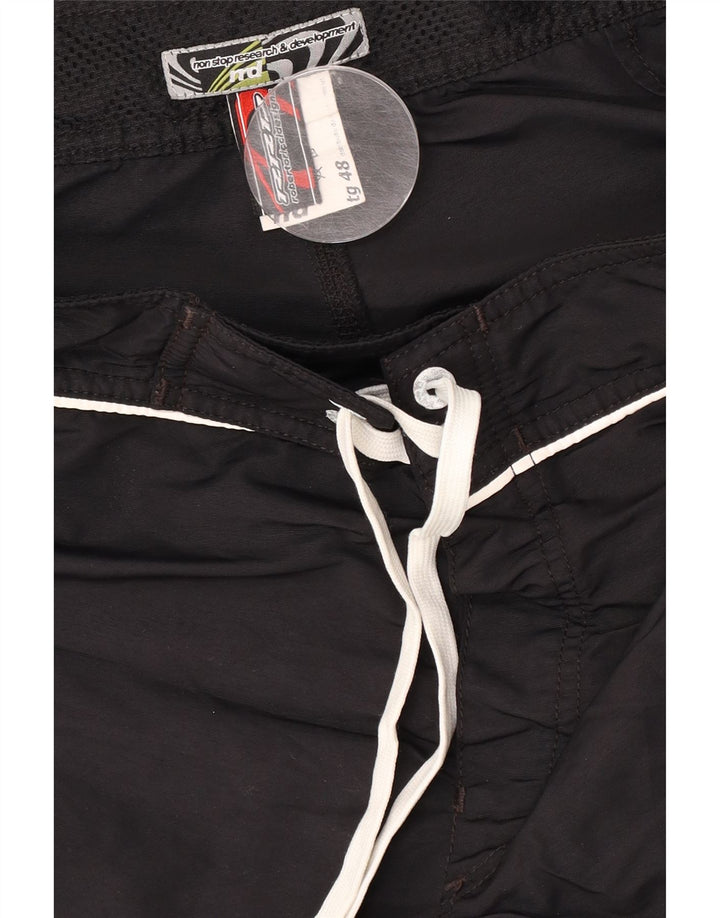 Reebok Pantalones cortos deportivos gráficos para hombre IT 48 Mediano Negro Geométrico