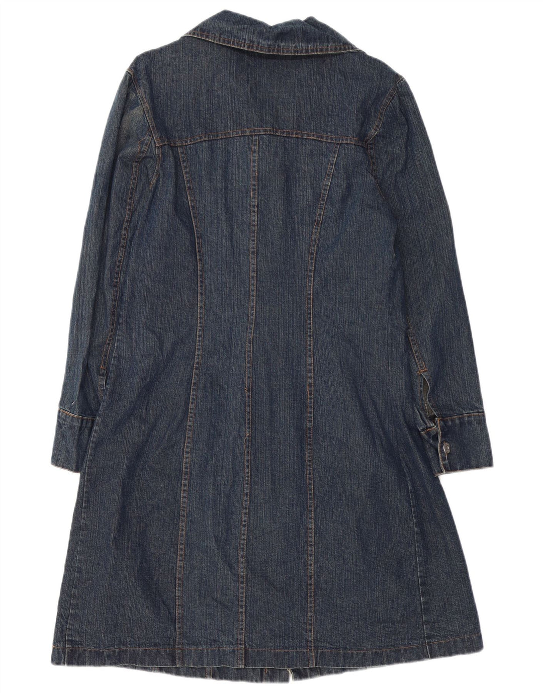 BELLINI Womens Denim Coat UK 14 Large Blue Cotton