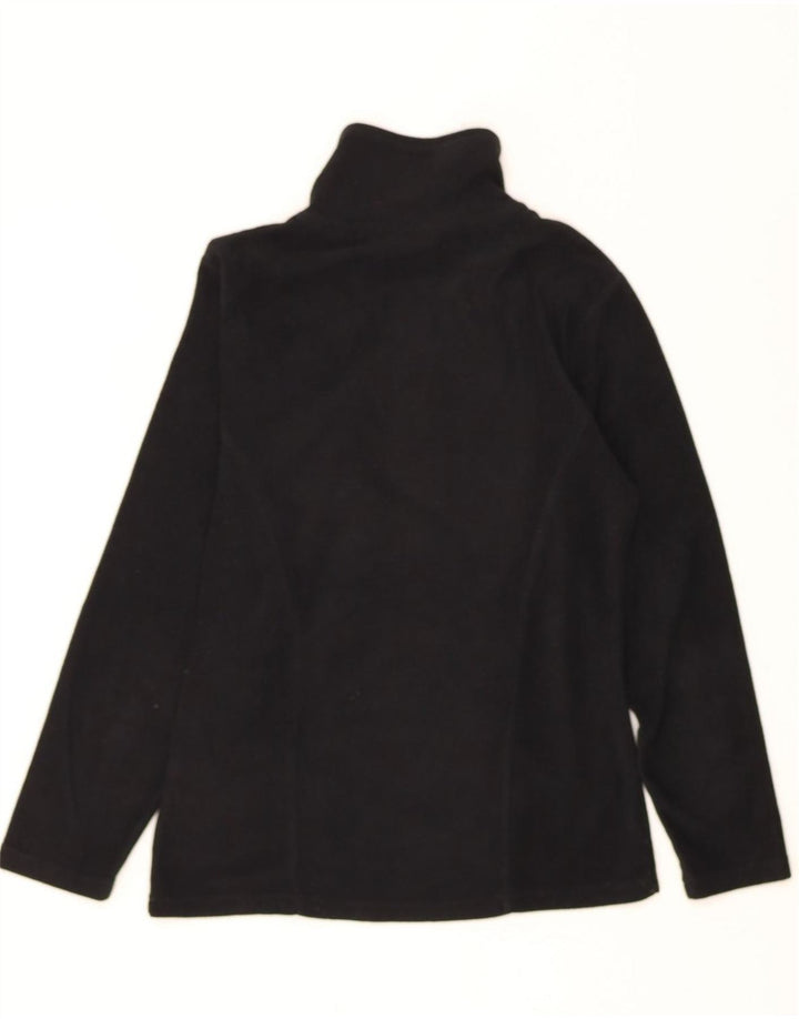FILA Womens Zip Neck Fleece Jumper UK 10 Small Black Polyester Vintage Fila and Second-Hand Fila from Messina Hembry 