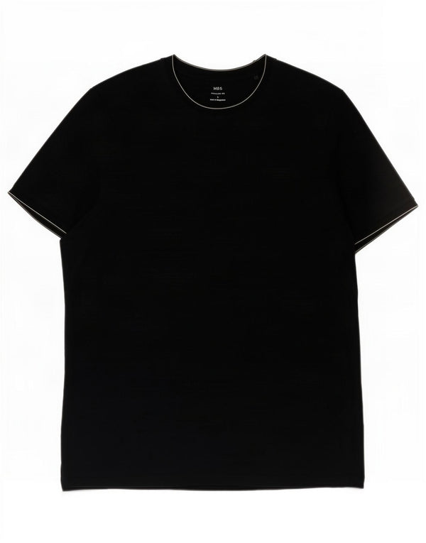 Marks & Spencer - Camiseta de corte regular para hombre, talla grande, algodón azul marino
