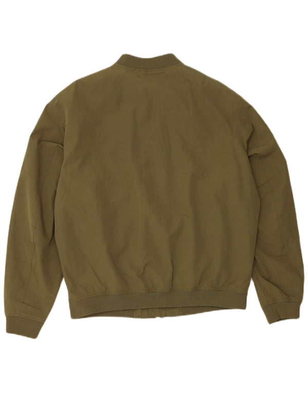 Chaqueta bomber Zara para hombre UK 40 Large Caqui Poliéster