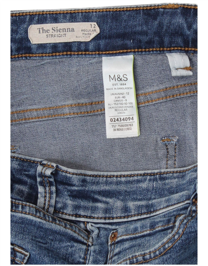 Marks & Spencer Jeans rectos The Sienna para mujer UK 12 Medium W28 L29 Azul
