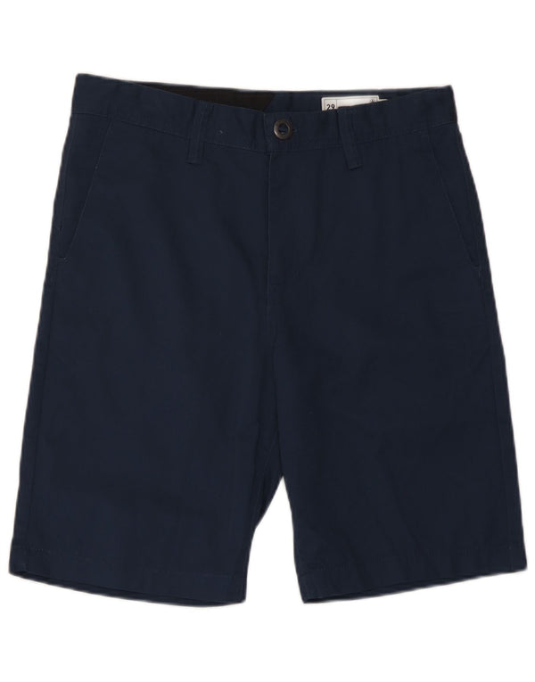Volcom Mens Chino Shorts W29 Small Navy Blue Polyester