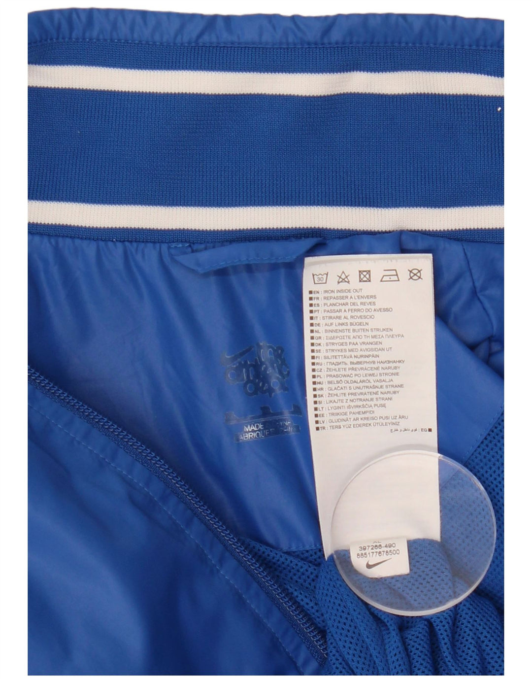 NIKE Hombre Graphic Chándal Top Chaqueta XL Nylon Azul