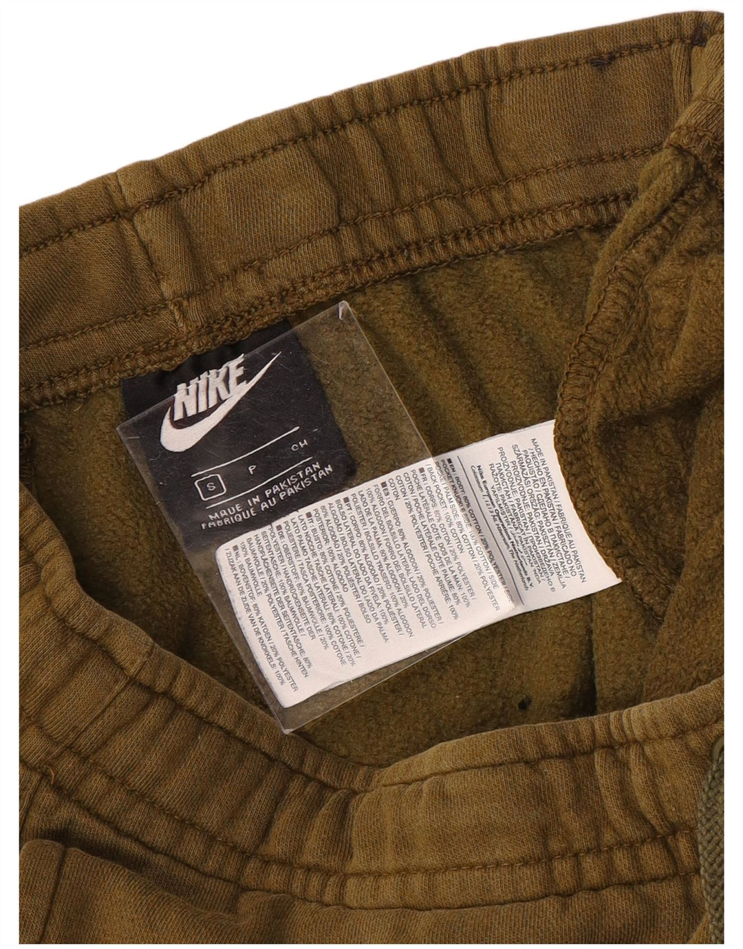 NIKE Hombre Pantalones de Chándal Joggers Small Marrón Algodón