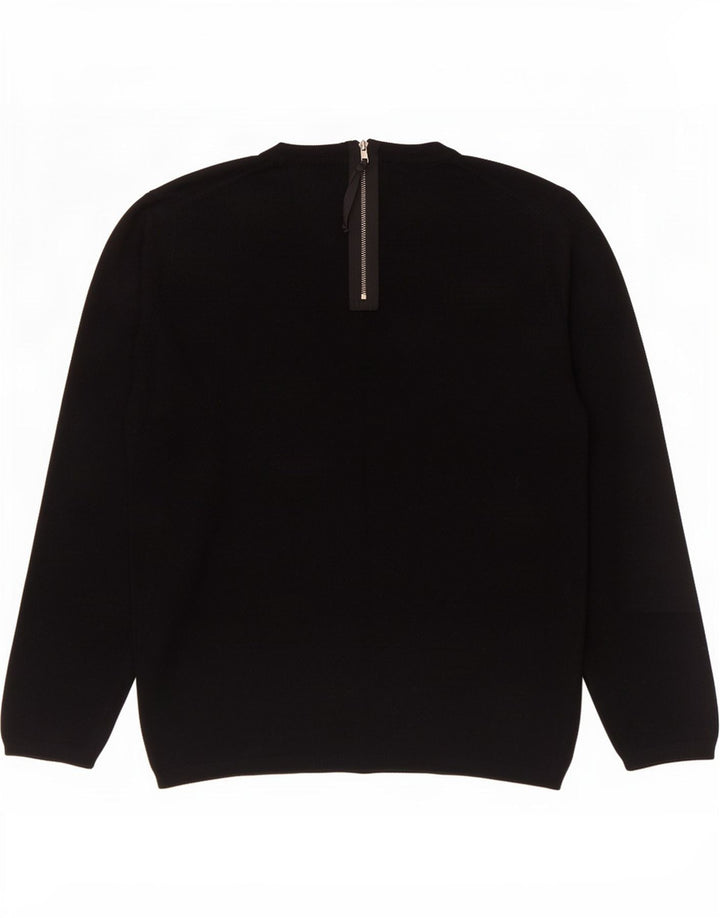 Zara - Jersey con cuello y botones para mujer, talla 46, color negro
