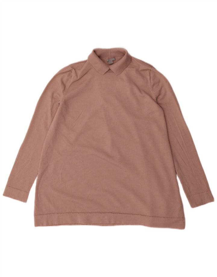 Cos Mens Polo Neck Jumper Suéter Pequeño Rosa