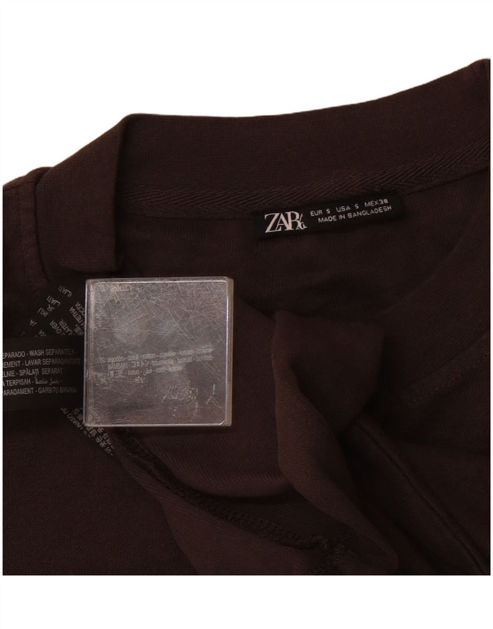 Zara Hombre Camiseta Top Small Gris Algodón