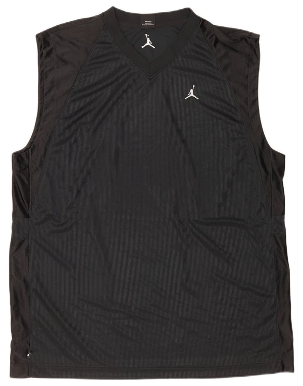 Camiseta sin mangas Jordan para hombre UK 47/48 2XL Poliéster negro