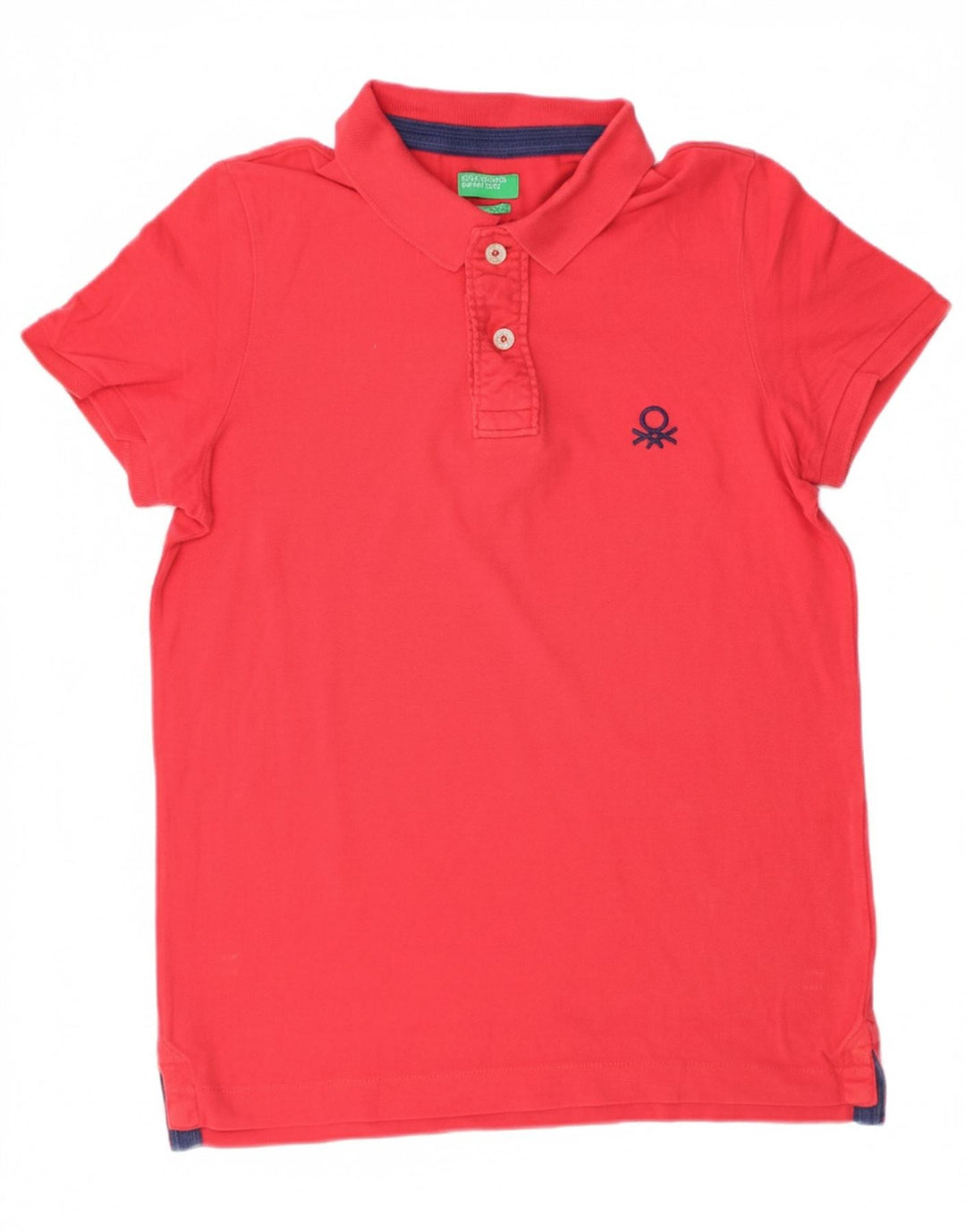 BENETTON Mens Muscle Polo Shirt Medium Red