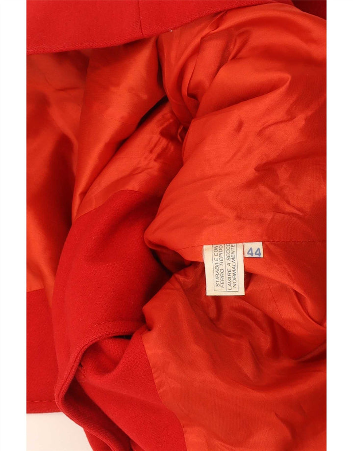 Vintage mujer 3 botones Blazer chaqueta IT 44 medio rojo clásico