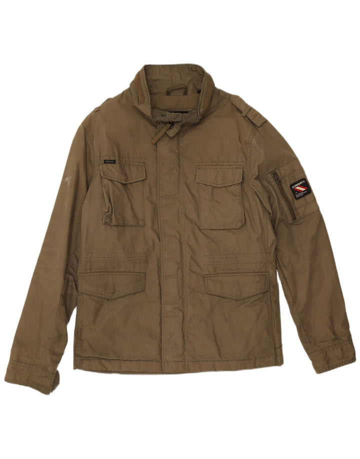Superdry Chaqueta militar para hombre UK 40 Large Algodón caqui