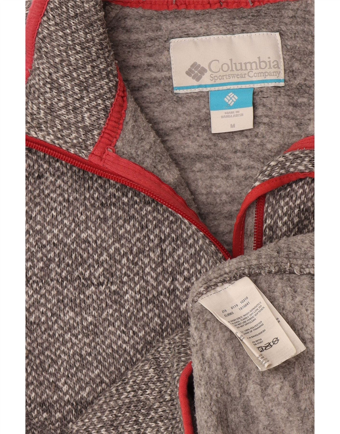 Columbia Chaqueta superior de chándal para mujer UK 44 Poliéster moteado gris medio