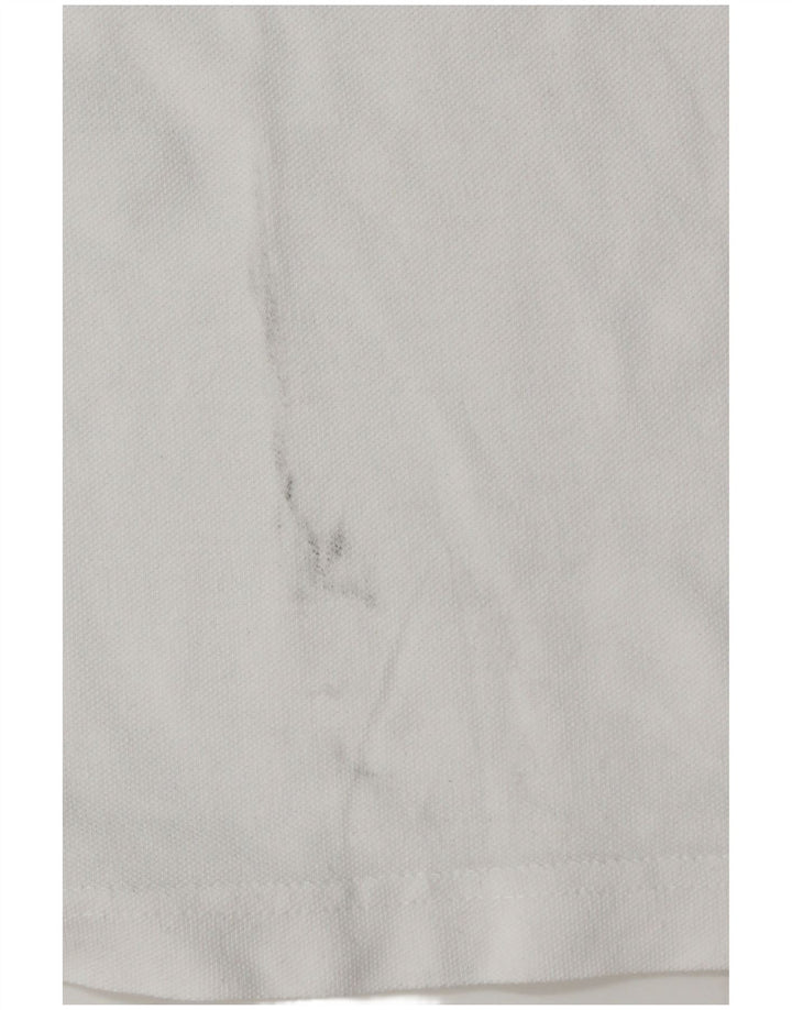 KAPPA Polo para hombre grande de algodón blanco