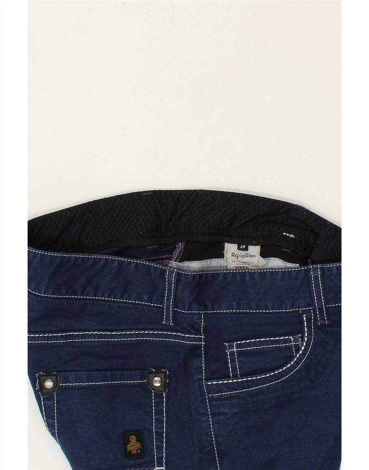 REFRIGIWEAR Womens Slim Jeans W29 L26 Navy Blue Cotton Vintage Refrigiwear and Second-Hand Refrigiwear from Messina Hembry 