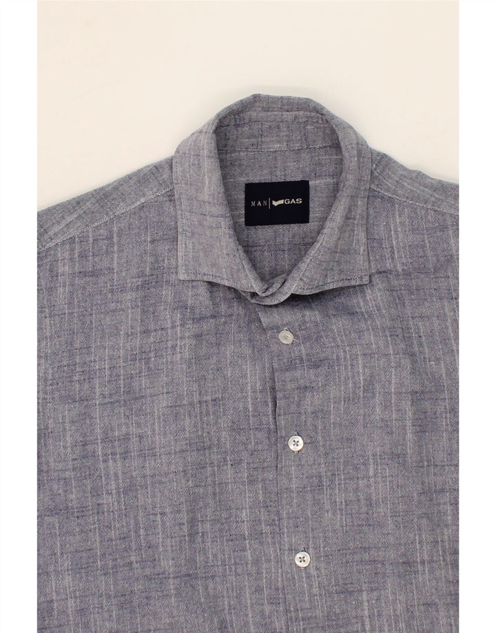 GAS Mens Shirt Medium Navy Blue Vintage Gas and Second-Hand Gas from Messina Hembry 