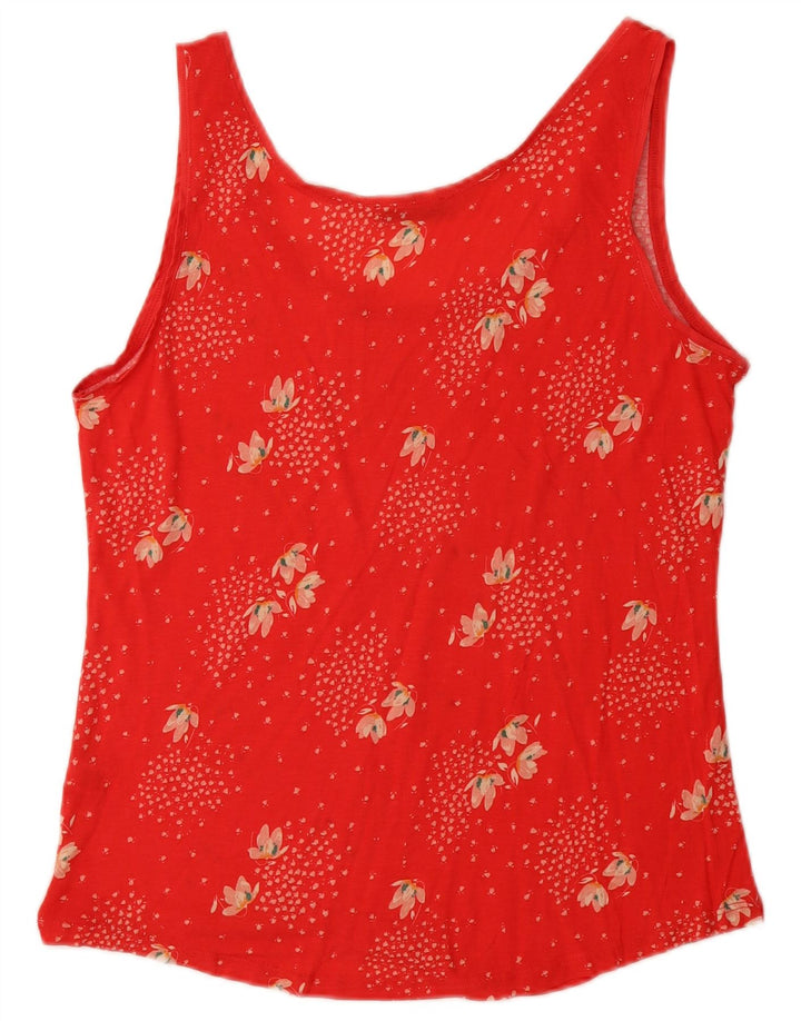 OASIS Top sin mangas para mujer UK 40 Viscosa floral roja grande