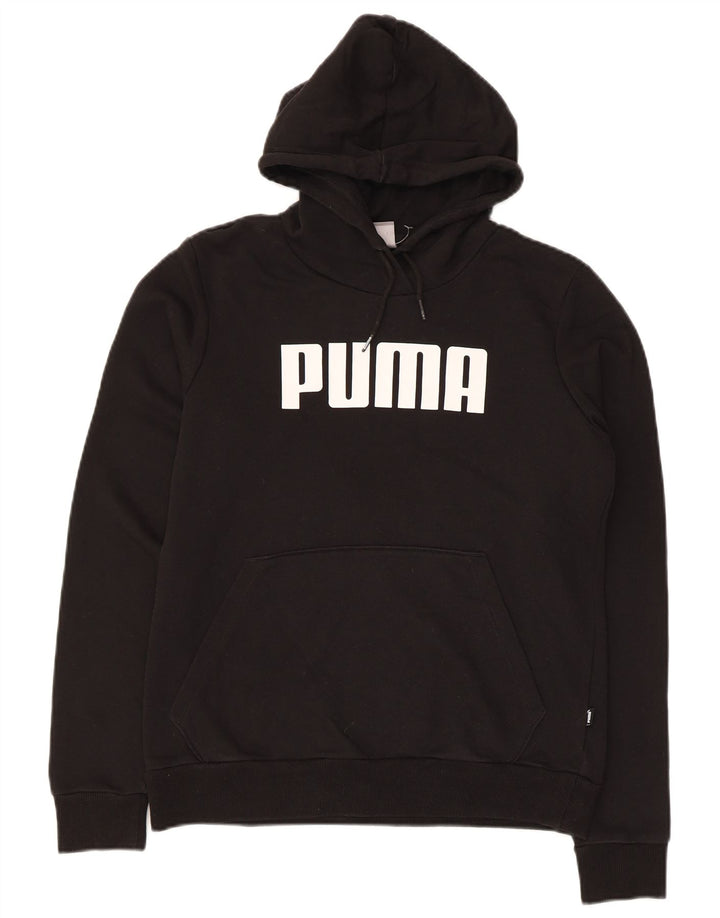 Puma Mujer Graphic Sudadera con capucha Jumper UK 12 Mediano Negro Poliéster