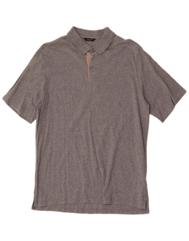 Polo Massimo Dutti Hombre Grande Gris Algodón