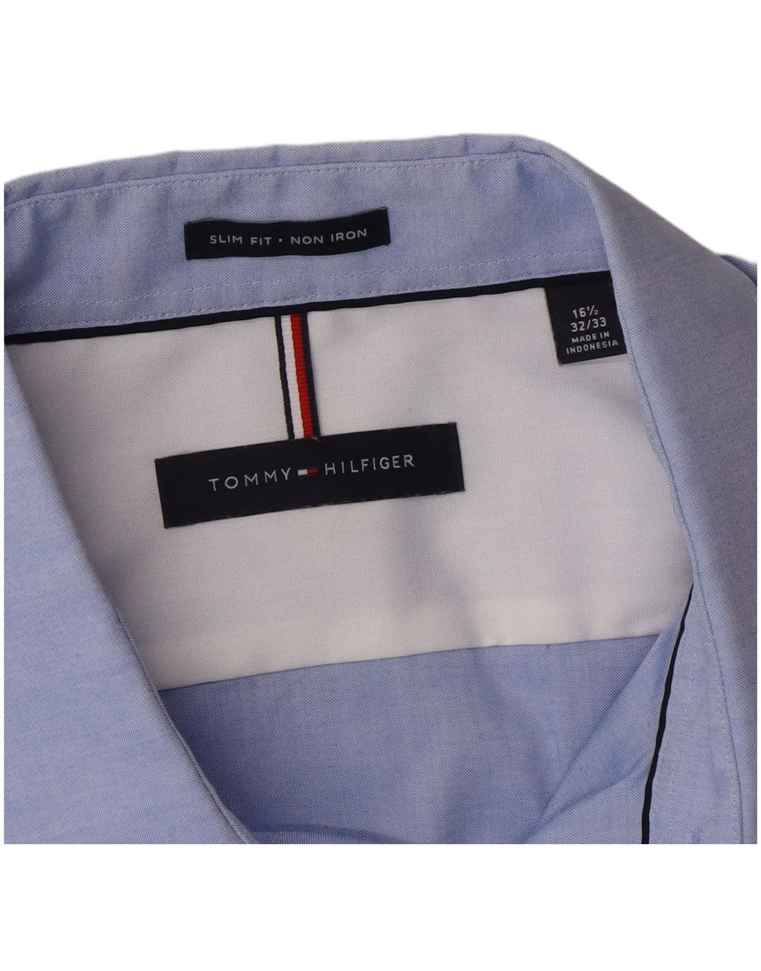 Tommy Hilfiger Camisa Slim Fit para Hombre Talla 16 Grande Azul