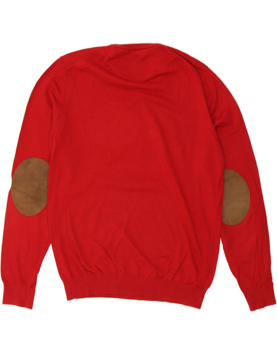 MASSIMO DUTTI Mens V-Neck Jumper Sweater Large Red Cotton Vintage Massimo Dutti and Second-Hand Massimo Dutti from Messina Hembry 