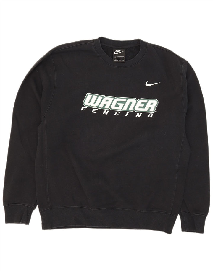 Nike Sudadera con gráfico gráfico tipo jersey de algodón negro mediano para hombre