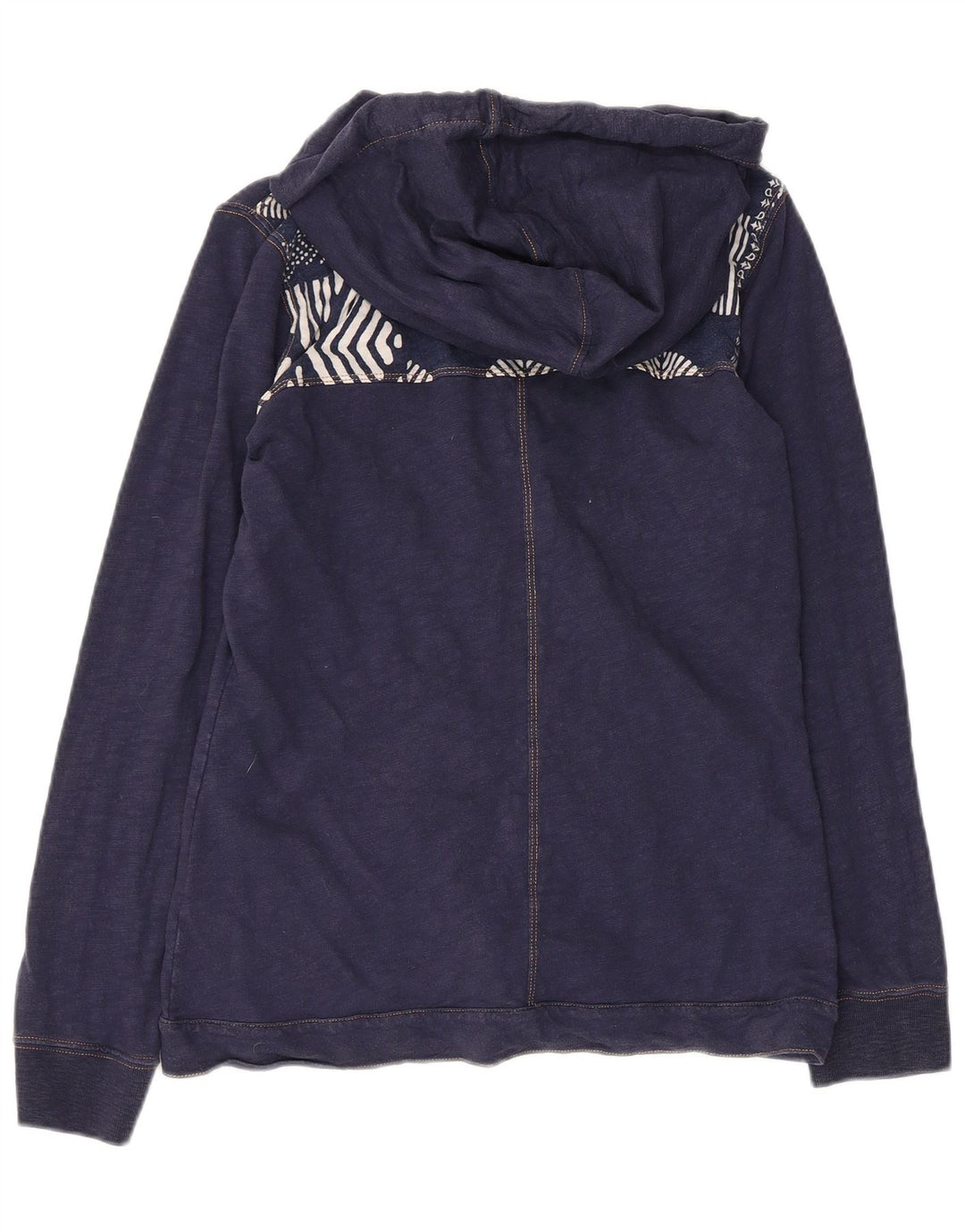 Champion Sudadera con capucha y cremallera gráfica para mujer UK 12 Medium Azul marino Algodón