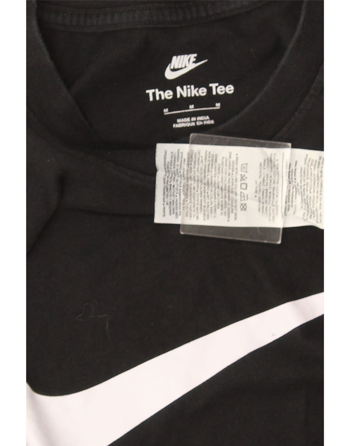 Nike Camiseta gráfica para hombre Top mediano de algodón negro